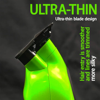 2025 BRDCLIP FA1T Green Professional Hair Trimmer — Barber Carving Electric Clipper with Gradient Finish & Charger Stand