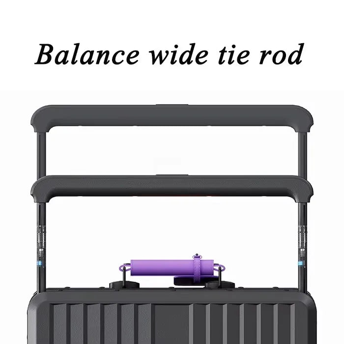 Aluminum Frame Rolling Luggage — Wide Handlebar Trolley Suitcase with Colorful Silent Spinner Wheels, TSA Lock & Large Capacity