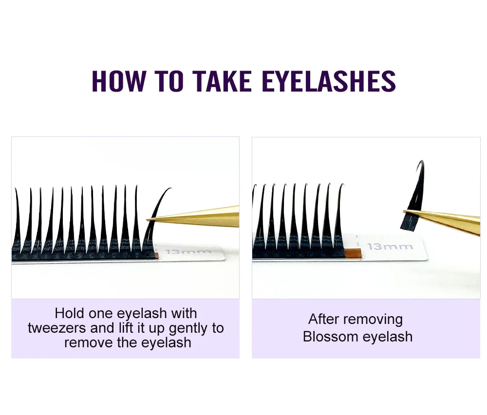 NATUHANA 0.07mm Wet Eyelash Extensions – Manga Wispy Spikes & Premade Fans for Cosplay & Volume