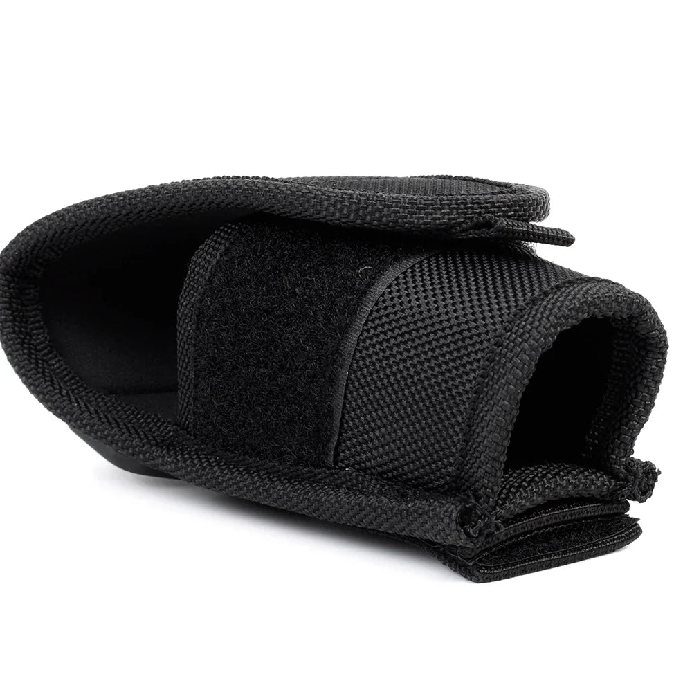 Tactical Flashlight Holster - Nylon MOLLE Torch Pouch with Waist Belt Pack for Hunting & Camping