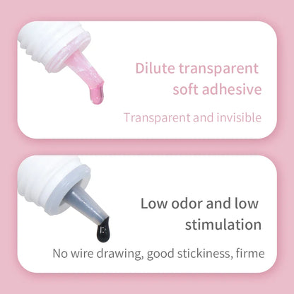 GLAMLASH Eyelash Extension Glue — 0.3-2 Sec Fast-Dry Black Adhesive for Individual False Lashes, Professional Kit