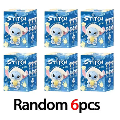 Miniso Disney Stitch Blind Box — “Eat Something Before Sleep” Vinyl Plush Doll Pendant, Surprise Gift Toy
