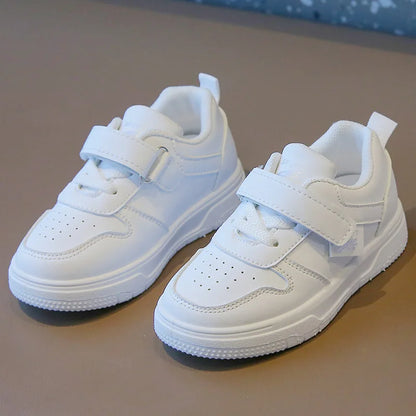 Baby & Kids Spring Autumn White Sneakers — Soft Sole Anti-Slip Casual Sport Shoes for Toddlers
