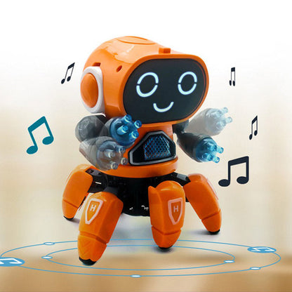Dance Music Robot Octopus Toy – 6-Claw Spider Vehicle Robot with Lights & Sound, Early Education Birthday Gift for Kids