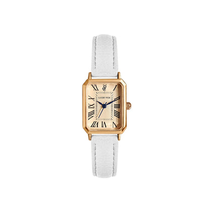 Retro Digital Square Dial Watch - Fashionable Quartz Leather Strap Wristwatch For Women Gift Casual Style