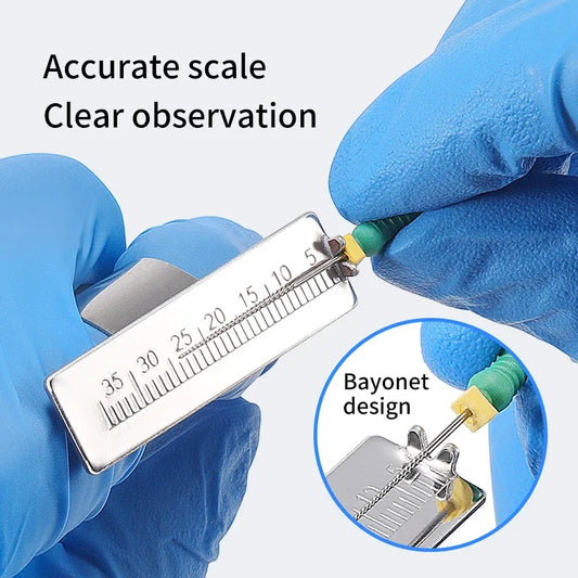 Dental Endo Block – Endodontic Ruler and Root Canal File Holder Mini Measuring Block Tools