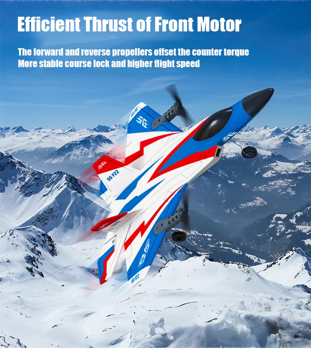 RC F22 Stunt Plane — 2.4G Remote Control 3D Glider Airplane EPP Foam Toy for Kids