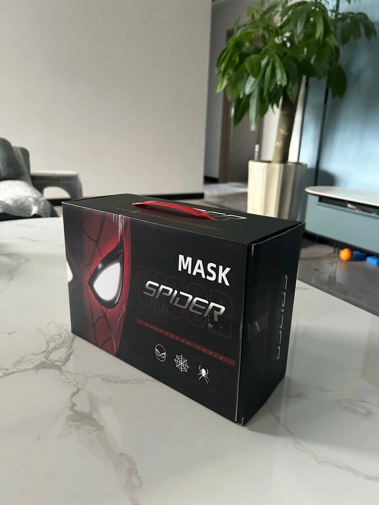 Mascara Spiderman Headgear Mask – 1:1 Elastic Cosplay Mask with Moving Eyes, Spider-Man Toy for Adults and Kids Gift