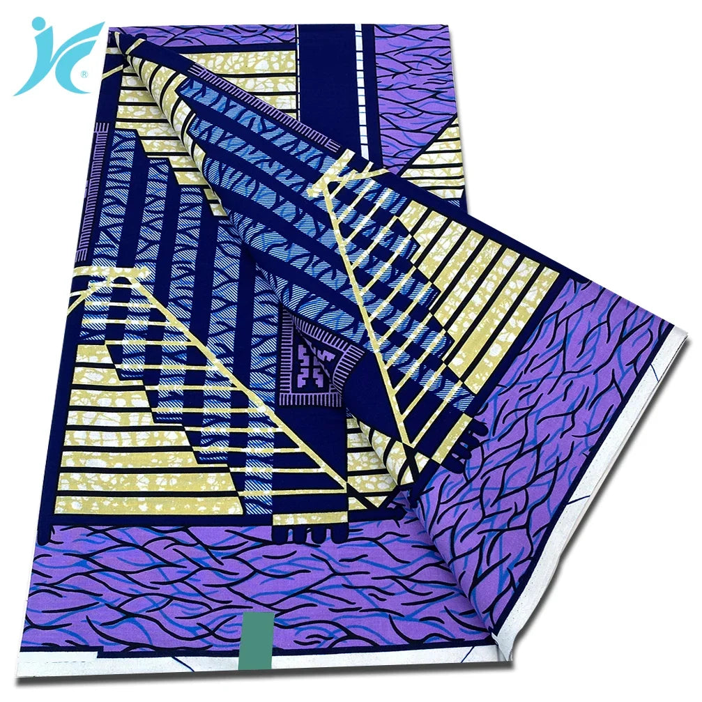 2026 African Real Wax Fabric - 100% Cotton Nigerian Ankara Dutch Batik Sewing Cloth