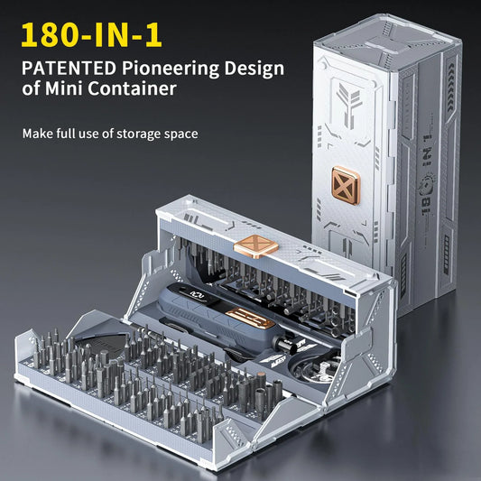 180-in-1 Precision Screwdriver Set – Magnetic Bits, Professional Repair Tool Kit for iPhone, Watch, Glasses & More with Storage Box