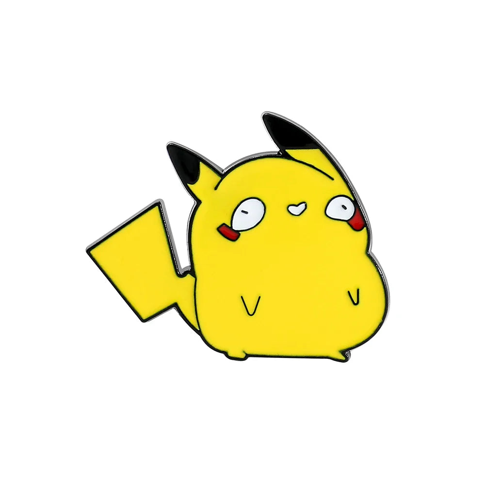Kawaii Anime Enamel Pins — Cute Psyduck, Pikachu & Charmander Brooches for Kids, Hats & Accessories Gifts
