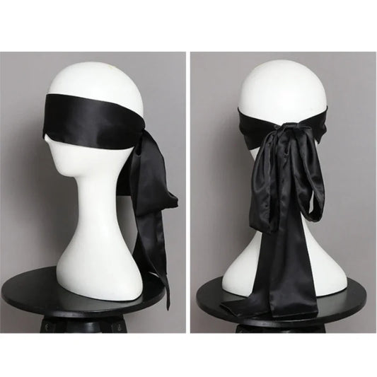 Silk Eye Sleep Mask — Satin Ribbon Blindfold, Cute & Sexy Eye Cover for Women, High-Quality Gift Surprise