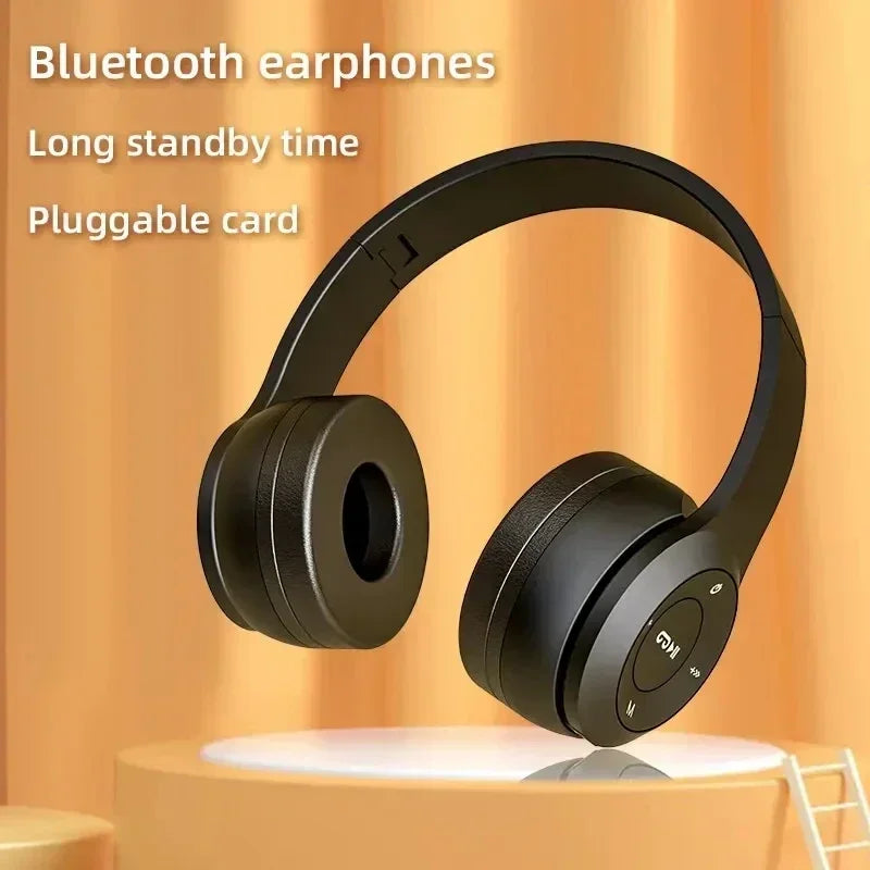 2025 New Stereo P47 Bluetooth Headset – Wireless 5.0 Sports Gaming Headset, Folding Design for iPhone & Xiaomi