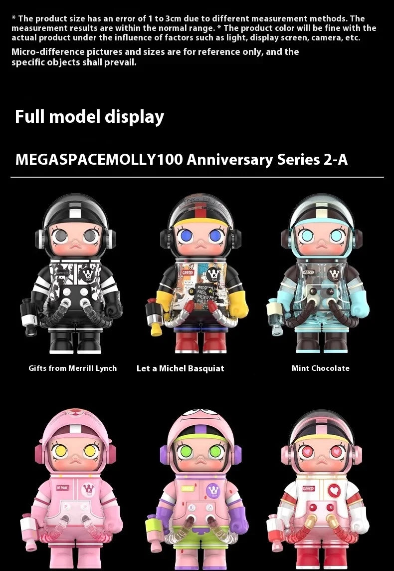 Popmart Mega Collection Space Molly 2.0 Blind Box – 100% Anniversary Replica Guess Package Collectible Figures