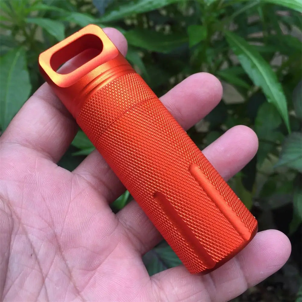 New Aluminum EDC Survival Kit – Waterproof Seal Bottle Capsule, Airtight Pill Case, Outdoor Tools Storage Container
