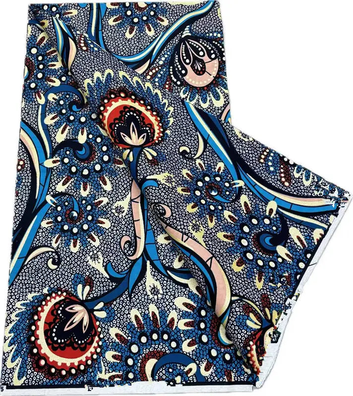African Real Wax Print Fabric - 6 Yards 100% Cotton Ghana Ankara Loincloth Material