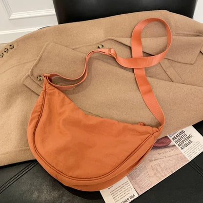 Casual Nylon Hobo Crossbody Bag for Women – Shoulder, Half Moon, Tote Travel Shopper & Purses