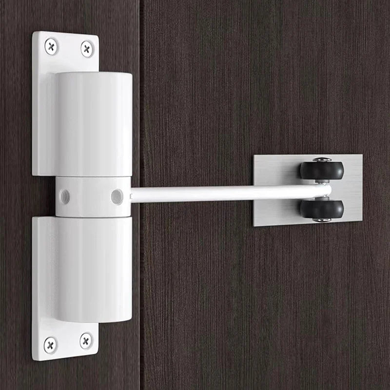 Automatic Door Closer - Metal Adjustable Heavy Duty Spring for Interior/Exterior Hinged Doors, Durable & Quiet Safety Mechanism