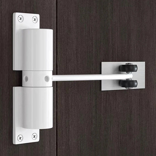 Automatic Door Closer - Metal Adjustable Heavy Duty Spring for Interior/Exterior Hinged Doors, Durable & Quiet Safety Mechanism