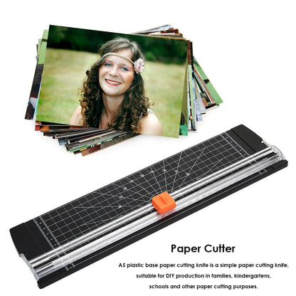 A4/A5 Paper Cutting Guillotine – Lightweight Paper Cutter with Pull-Out Ruler for Photos & Scrapbooking