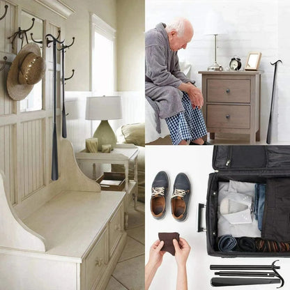 Clothing Aids Dressing Tool – Detachable Long Shoe & Sock Helper with Multifunction Shoe Horn Assistance