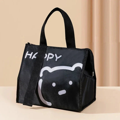 Portable Thermal Lunch Bag – Insulated Food Storage Cooler Pouch for Women & Kids, Travel Picnic Bento Handbag Organizer