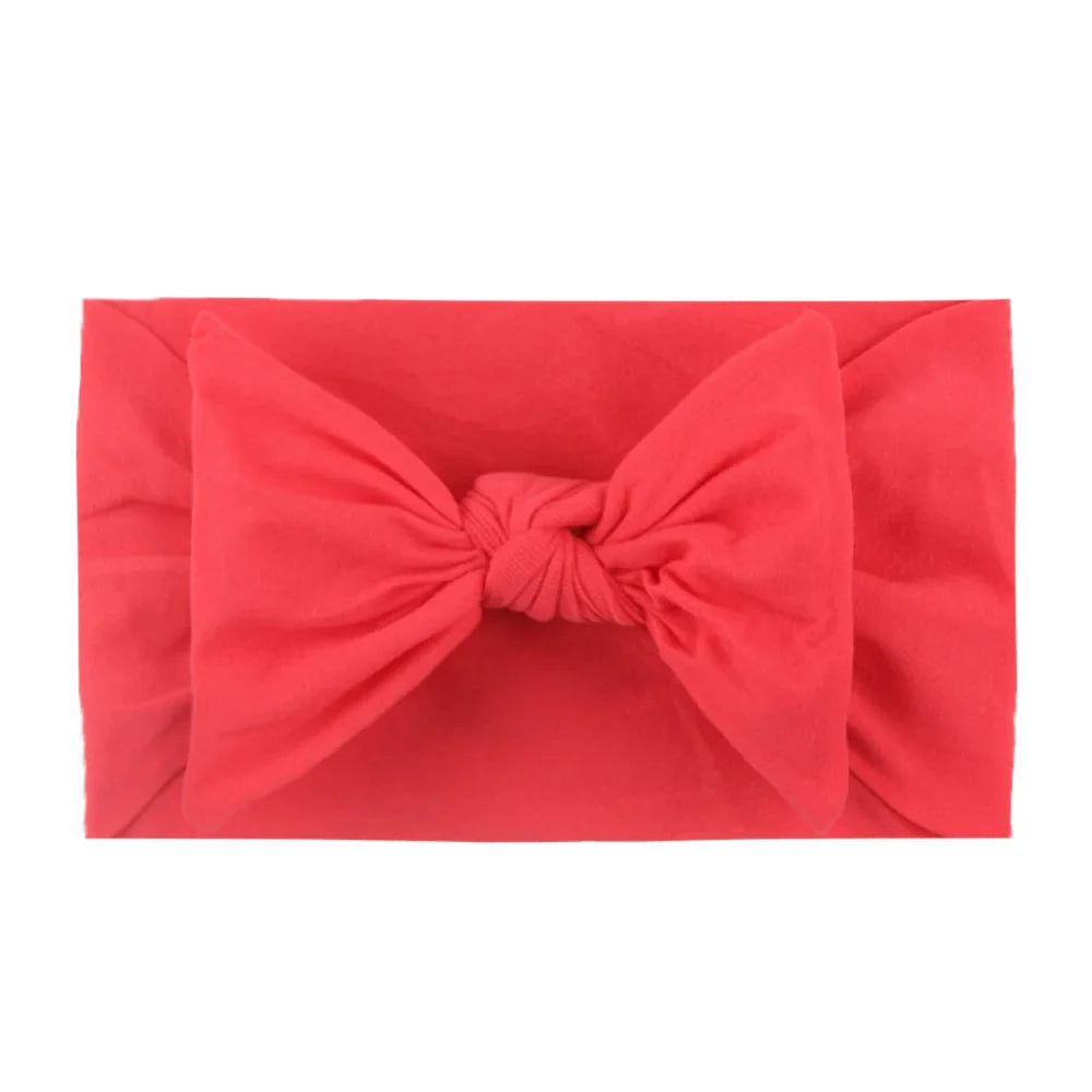 Baby Girls Rabbit Ear Bow Headband – Soft Knot Hairband for Newborns, Infants & Toddlers Photo Props