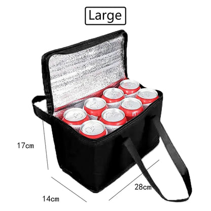 Portable Insulated Lunch Cooler Bag – Folding Thermal Food & Drink Carrier for Picnic and Beer Delivery
