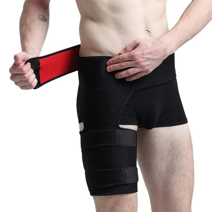 Hip Brace Thigh Compression Sleeve – Groin & Hamstring Support Wrap for Sciatica, Quad Strains & Hip Pain Relief