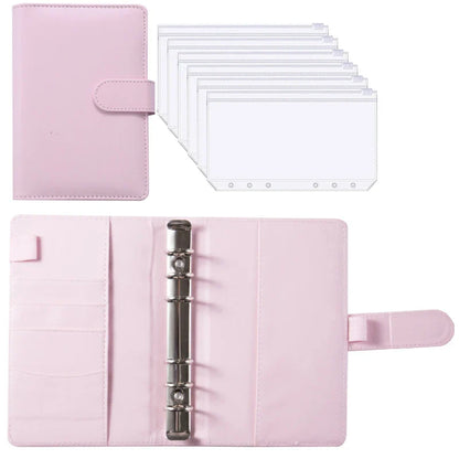 2024 A6 PU Leather Budget Binder Set – Cash Envelopes System with Binder Pockets for Money, Budget Saving & Bill Organizer