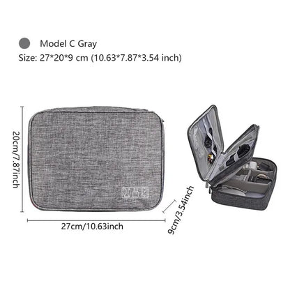 Waterproof Travel Cable Organizer Bag – Portable Digital Storage Pouch for Electronic Accessories