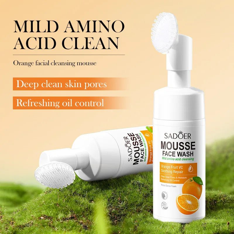 SAODER Fruits Facial Cleanser – Moisturizing & Hydrating Face Wash Foam with Massage for Skincare