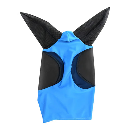 Anti-Fly Knitted Mesh Horse Mask — Breathable Anti-Mosquito & Anti-Worm Equestrian Riding Gear