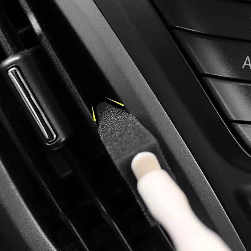 Car Air Conditioner Vent Cleaner Brush - Detailing Scrub Brush for Outlet Cleaning - Auto Interior Dust Removal Wash Duster Clean Tool
