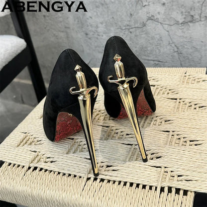 Women’s Pointed Toe Stiletto Heels - Sexy Thin High Heel Gladiator Dress Shoes for Summer Fashion