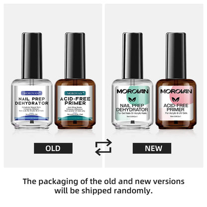 Morovan Natural Nail Dehydrator & Acid-Free Primer – For Acrylic & Gel Nails, UV Gel Nail Primer