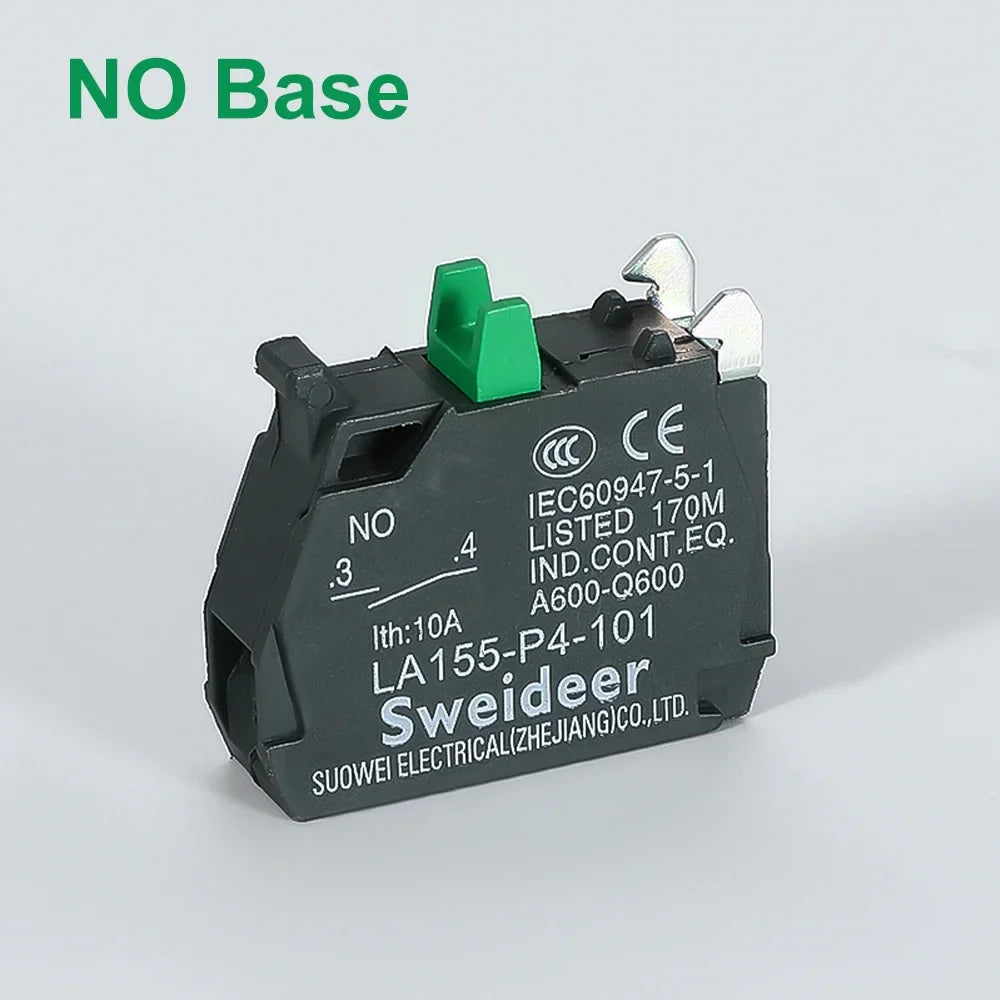XB4 22mm LED Rotary Selector Switch – 1NO/2NO/1NO1NC Self-Locking 2/3 Position Control Knob 12V/24V/220V 10A Red Green Indicator
