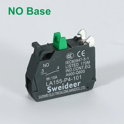 XB4 22mm LED Rotary Selector Switch – 1NO/2NO/1NO1NC Self-Locking 2/3 Position Control Knob 12V/24V/220V 10A Red Green Indicator