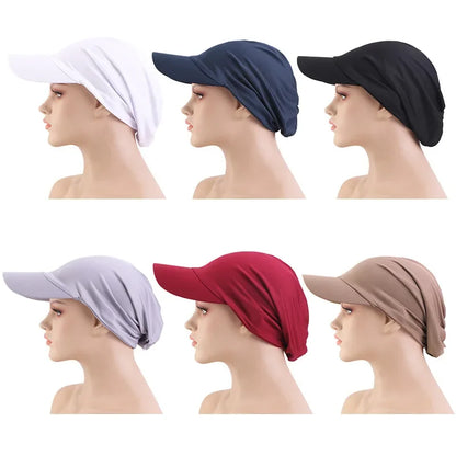 Muslim Women’s Turban Hijab Baseball Cap – Wide Brim Sun Hat, Sports Bonnet & Outdoor Headscarf for Sun Protection