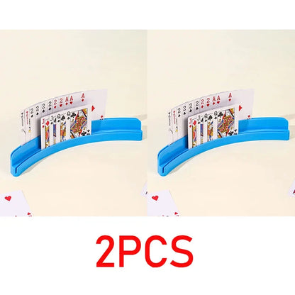 Plastic Poker Card Stand Holder - Creative Playing Card Support Clip Base for Easy Hands-Free Board Games