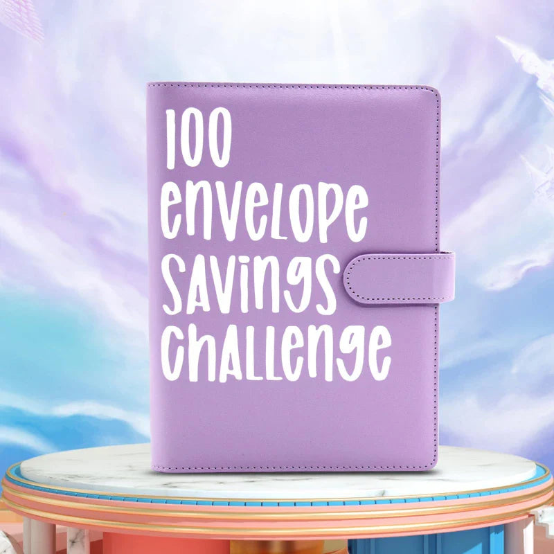 100 Envelope Challenge Binder – Savings Challenge Loose-Leaf Budget Binder with Cash Envelopes, Money Organizer System