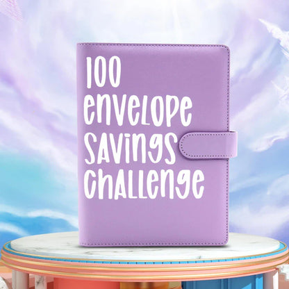 100 Envelope Challenge Binder – Savings Challenge Loose-Leaf Budget Binder with Cash Envelopes, Money Organizer System