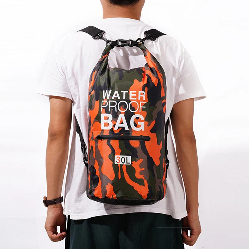 Waterproof Dry Bags Backpack with Wet Separation Pocket - 30L/15L for Kayaking, Boating, Swimming, Outdoor Sports - XAZ9
