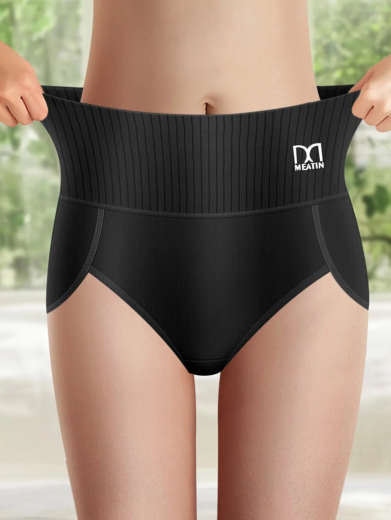 High-Waisted Tummy Control Panties - 4-Piece Cotton Breathable Women's Shaping Underwear Set