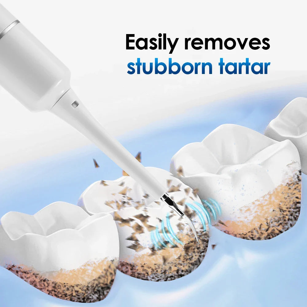 Electric Sonic Tooth Cleaner – Waterproof Dental Plaque & Tartar Remover Ultrasonic Toothbrush with 5 Replacement Brush Heads