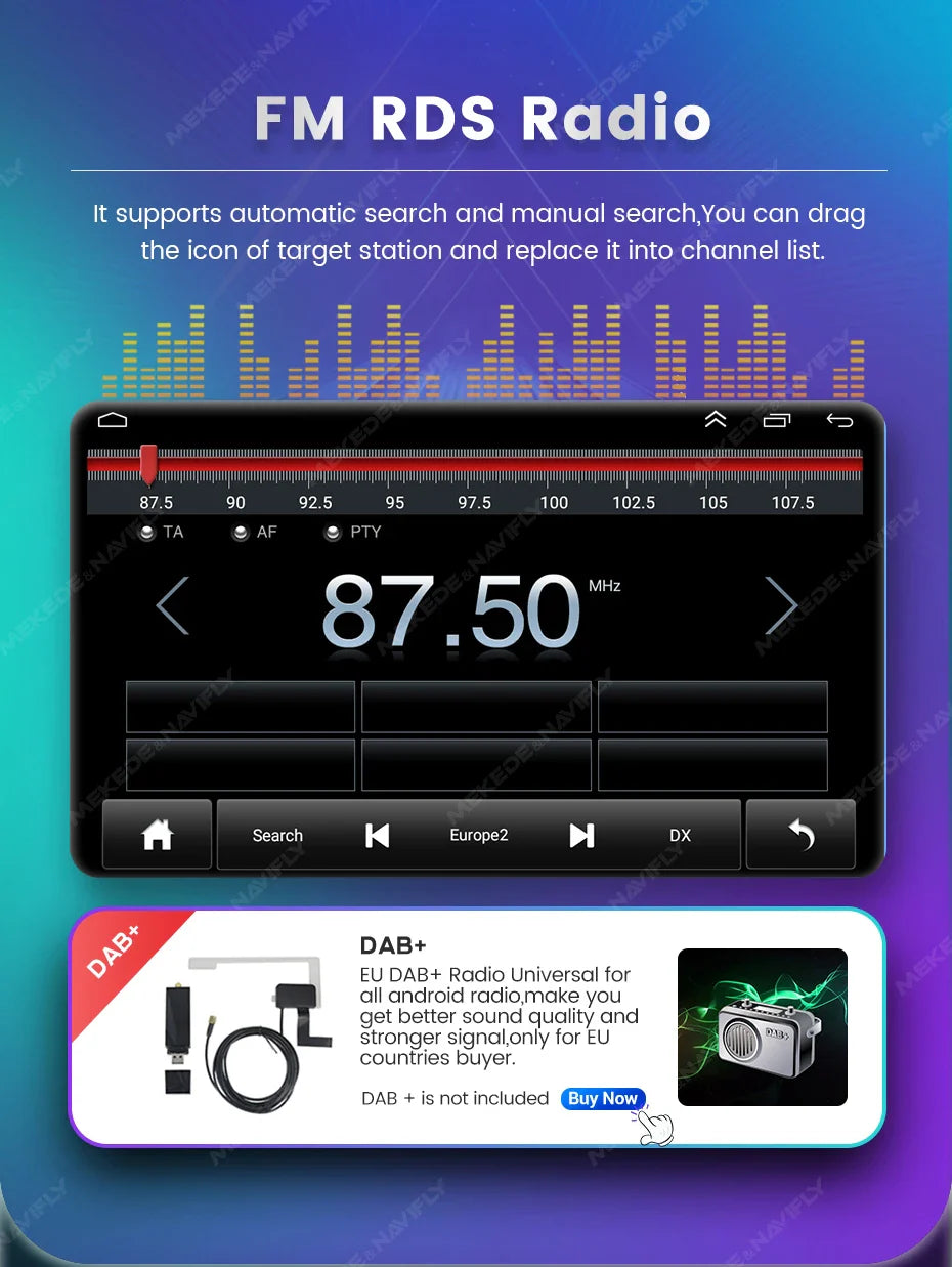 Android 13 Wireless CarPlay Multimedia Player – 7/8/9" IPS Screen GPS & WiFi Car Radio for VW Passat, Golf, Polo, Jetta & Skoda