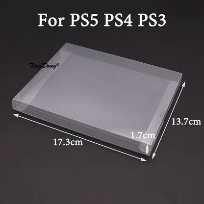 10PCS Clear Transparent Game Cartridge Cases – CIB Plastic PET Protectors for N64, NES, SNES, GB, GBA, GBC, NGPC, Switch & PS5