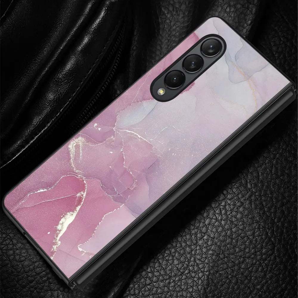 Granite Marble Shockproof Case for Samsung Galaxy Z Fold 3/4/5/6 5G – Protective Cover Funda