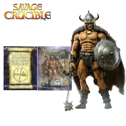 Harbinger Studios 1/12 7-Inch Action Figure – Savage Crucible Wave 2 Jaeger Nashom Krieger Whoman Barbarian Anime Model Gift
