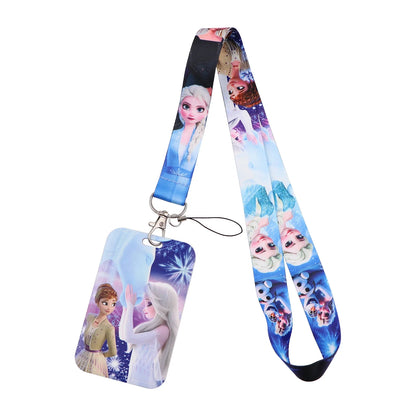 Cartoon Stitch Credential Holder Lanyard – Cute Neck Strap for Keychain, Pass & Credit Card Holder Accessories